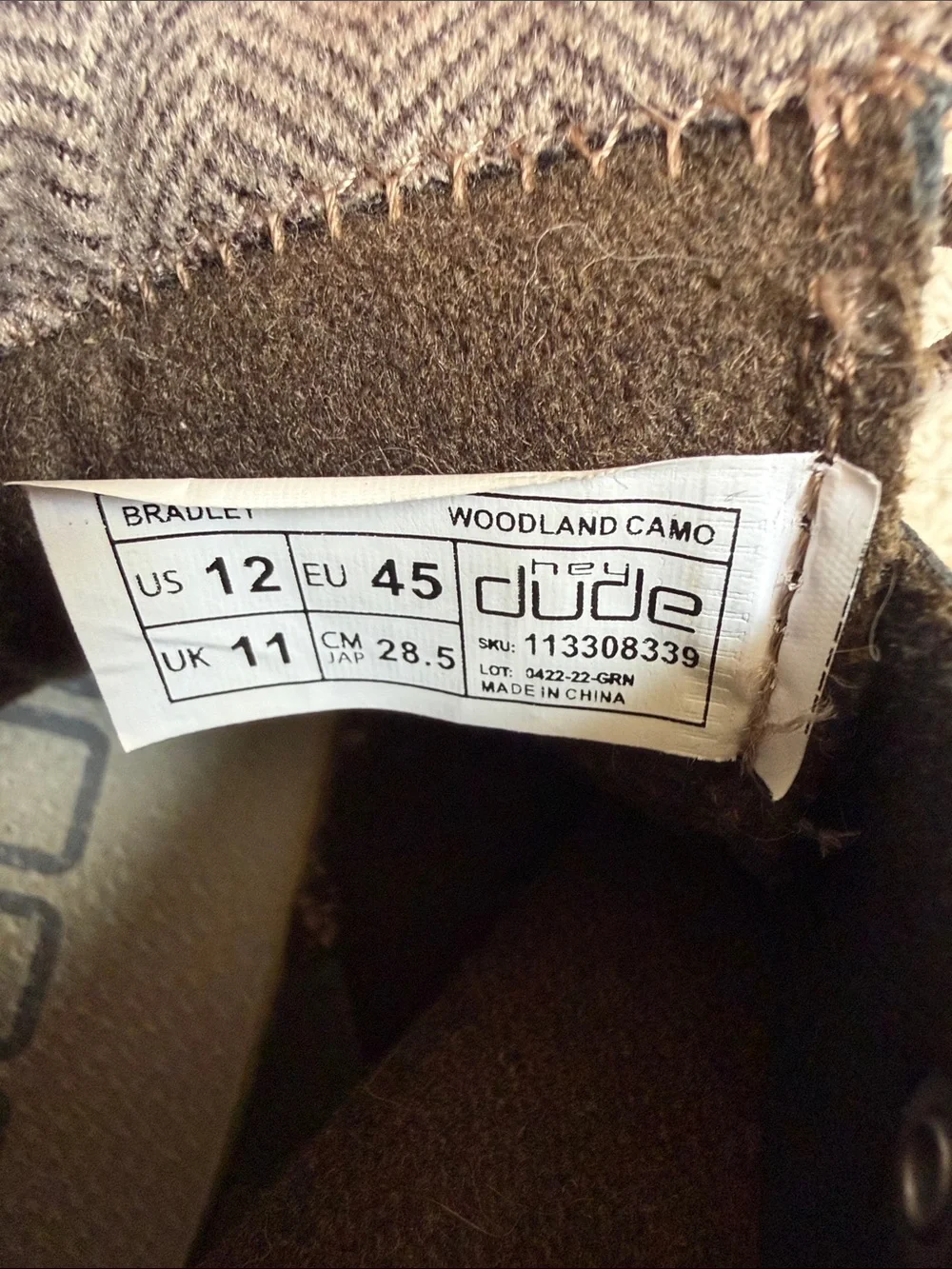 Hey Dude Men’s Bradley Woodland Camo Boots - Brown/Green